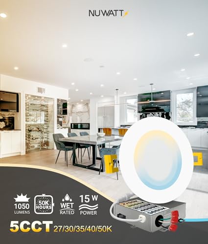 6 Inch Dimmable Recessed LED Light Kit with Color Temperature Switch