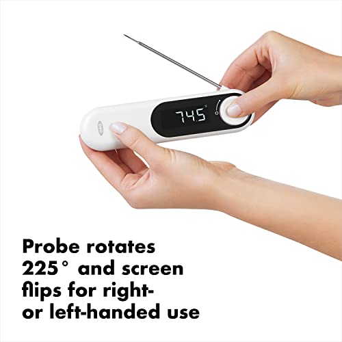 Digital Food Thermometer - Waterproof, Fast Reading, Rotating Probe, Backlit Screen - Thermocouple Model - Variation of Thermometer