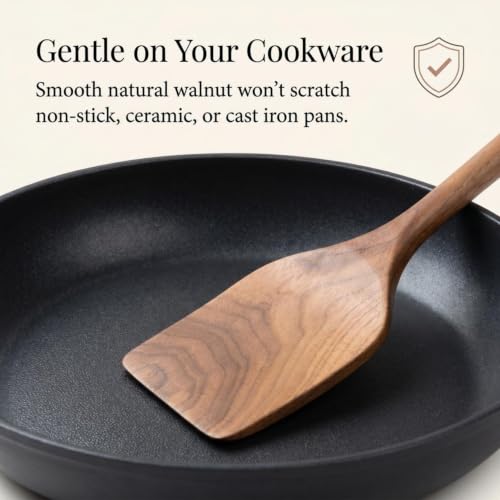 Salt & York Walnut Wooden Cooking Utensil Set - 5-Piece Kitchen Tools