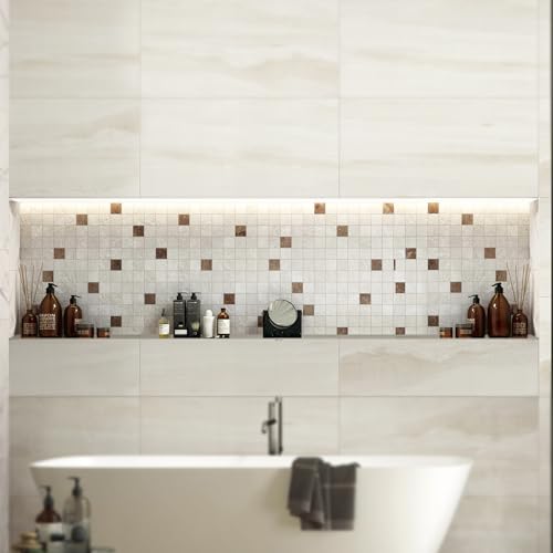 VEVOR Shower Niche Ready for Tile 16" x 50", Single Shelf Organizer,