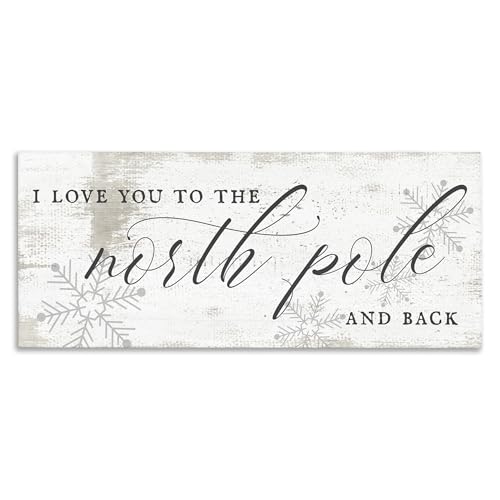 North Pole Love Wall Art Canvas 20x48 Inches Holiday Decor