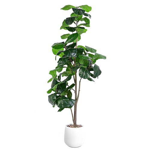 6ft Artificial Fiddle Leaf Tree Faux Plant - Lifelike Ficus Lyrata