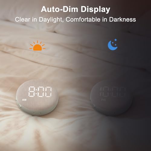 SolaceRise Extra Loud Vibrating Bed Shaker Alarm Clock Putty - Heavy Sleepers