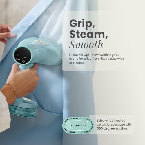 Rowenta AeroSteam Twist Handheld Clothes Steamer with Fabric Grip - Blue / Suction