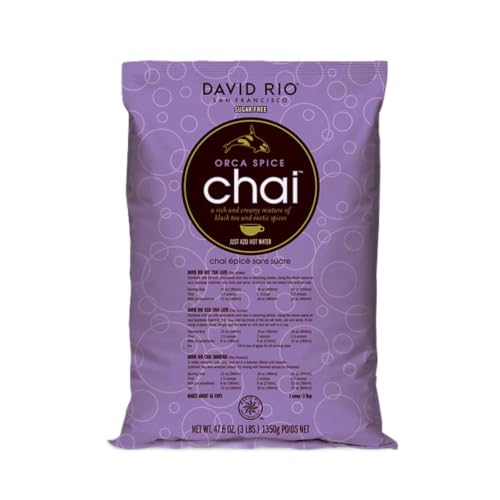Orca Spice Low Calorie Chai Tea Latte Mix - 48 Oz Organic Black Tea & Spices - Sugar Free, Pack of 1