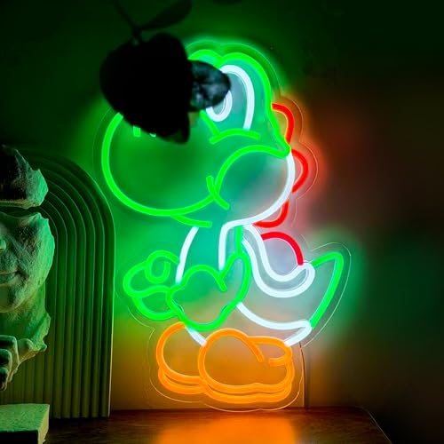 Dinosaur Neon Sign for Bedroom & Game Room - Dimmable LED Wall Decor