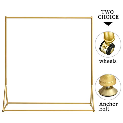 Gold Metal Clothing Rack Freestanding Heavy Duty Garment Rack for Bedroom & Retail