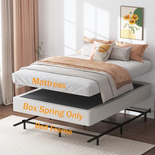 SHLAND Full Size Box Spring 9 Inch Metal Mattress Foundation Bed Base