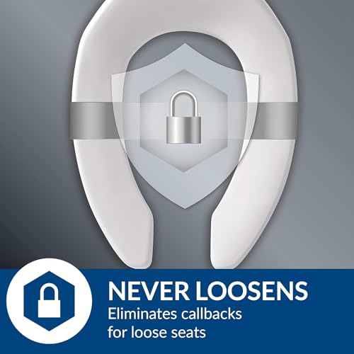 Elongated Heavy Duty Commercial Toilet Seat with Cover - White