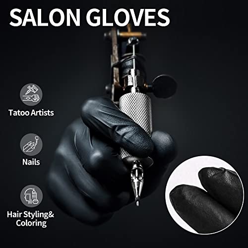 Intco Black Nitrile Exam Gloves 5 Mil XLarge Latex-Free Powder-Free Case of 1000