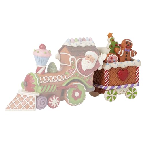 Enesco Jim Shore Heartwood Creek Gingerbread Train Car Figurine, 5.25 Inch