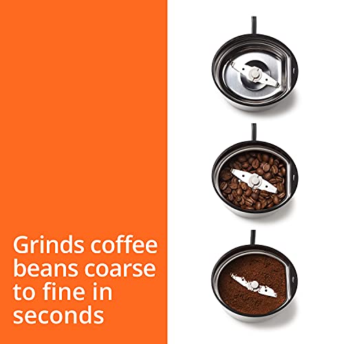 KRUPS Stainless Steel Coffee & Spice Grinder, 3oz Capacity, One-Touch Operation