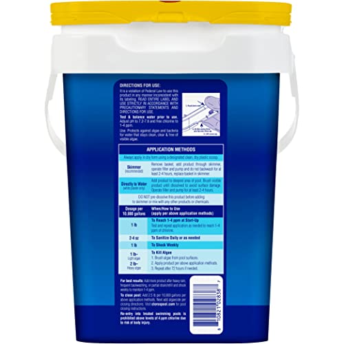 Pool & Spa Chlorine Granules - All-in-One XtraBlue, Kills Bacteria & Algae, 6 Pounds