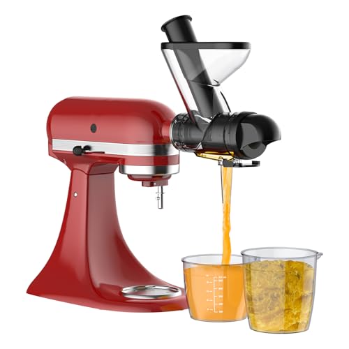 GVODE Masticating Juicer Attachment for KitchenAid Mixer - Dual Feed Chute
