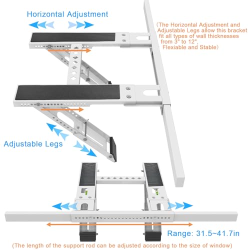 Heavy-Duty Universal Window AC Support Bracket for Up to 200lbs, No Drilling