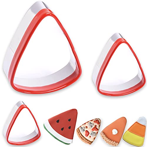 COOKIEQUE 3-Piece Candy Corn Cookie Cutter, Fall Thanksgiving Pumpkin