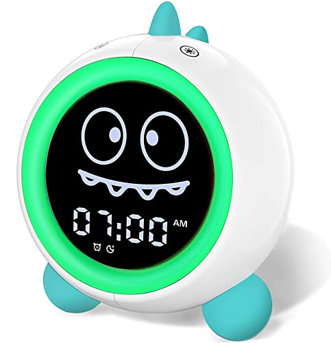 Kids Dinosaur Alarm Clock with Night Lights & Sound Machine - Green