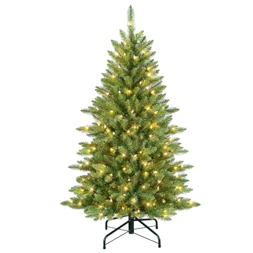 Puleo International 4.5ft Slim Fraser Fir Artificial Christmas Tree with 150 Clear Lights