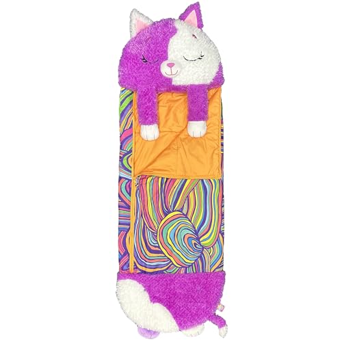Large 2-in-1 Pillow & Sleepy Sack for Kids - Muffin the Kitty