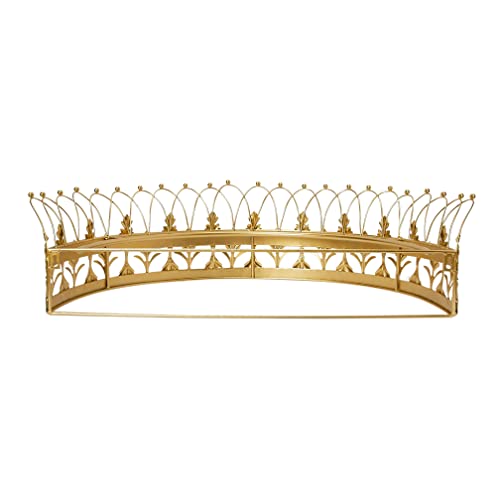 Creative Co-Op Gold Metal Curtain Crown Decorative Wall Mount Canopy