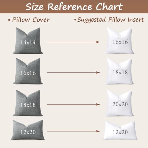 Artscope Synthetic Down Pillow Insert, 20x20 Throw Inserts Set of 2
