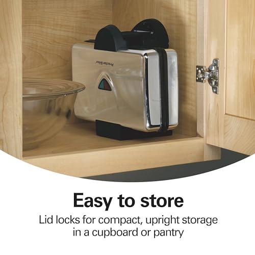 Belgian Waffle Maker with Shade Control - Makes 2 Waffles at Once - Compact & Easy to Store