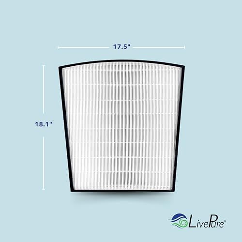 LivePure True HEPA Air Filter Replacement for Bali Series Air Purifiers - White, Pack of 1