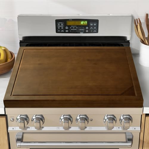 Walnut Bamboo Noodle Board Stove Cover - 30"L x 22"W Kitchen Counter Extension