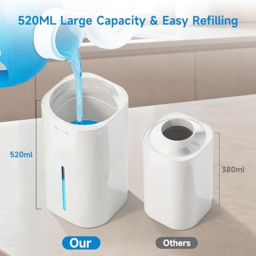 CATIRE Touchless Liquid Soap Dispenser 520ml White, Hands-Free Bathroom & Kitchen