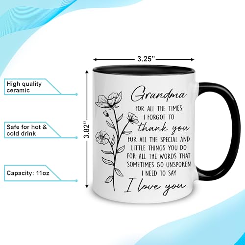 Hyturtle Grandma Coffee Mug 11 Oz - Mothers Day Gift for Grandma from Grandkids