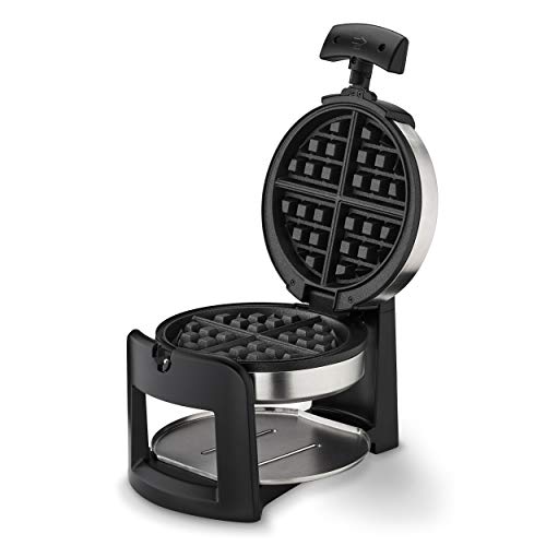 New Cuisinart Single Flip Belgian Waffle Maker - Nonstick, Stainless Steel, 1-Inch Thick