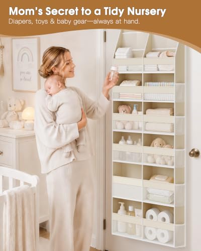 Criusia Over the Door Organizer, Extra Large 12 Compartments Closet