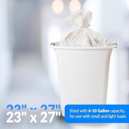Reli 6-10 Gallon Trash Bags Bulk Pack - Leak-Proof Clear Garbage Bags