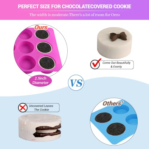 Sakolla 3-Piece Chocolate Cookie Mold Set, 2.1 Inch Silicone Baking Molds