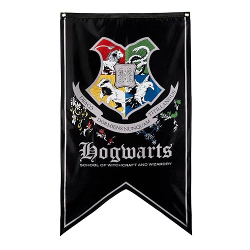 Harry Potter Hogwarts House Flags Set - 30 x 50 Inch Wizarding Banners