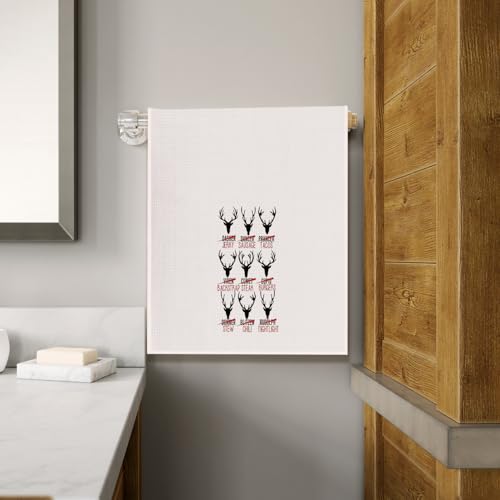 Funny Santa’s Reindeer Kitchen Towels, 16x24 - Cilrii Christmas Deer Hand Towel - Section 2