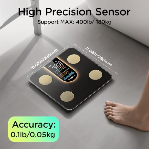 RunStar Smart Body Weight Scale with BMI & 22 Metrics - Warm Brown