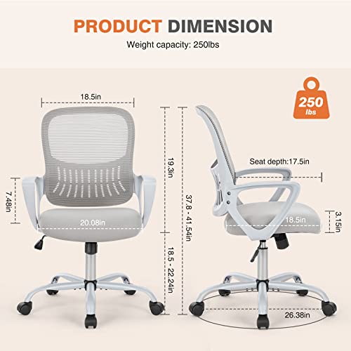 Ergonomic Mesh Office Chair with Lumbar Support and Adjustable Height