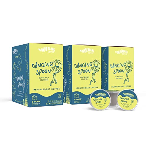 Dancing Spoon Coffee Pods for Bruvi | 60 Medium Roast Arabica Capsules | Compatible with Bruvi Brewer