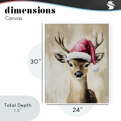 Baby Christmas Reindeer Antlers 24 x 30 Inch Canvas Wall Art by Stupell