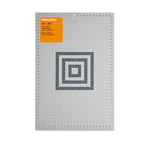 Gray 24x36 Inch Self-Healing Cutting Mat for Sewing & Crafts - Double-Sided Grid