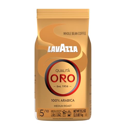Lavazza Qualità Oro Whole Bean Coffee - 2.2 lb Medium Roast Arabica & Fruity Aroma - Variation of Qualità Oro