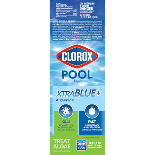 Pool Algaecide All-in-One Killer - XtraBlue Variation, 40oz for Salt Pools
