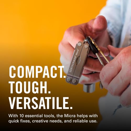 Leatherman Micra Keychain Multi-Tool Stainless Steel - Compact Grooming & Repair Tool