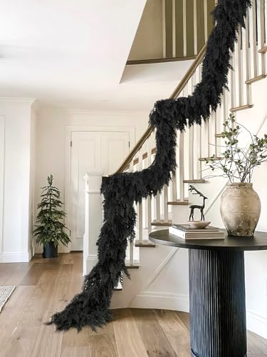 Black Cedar Garland 9FT Pack of 2 Halloween & Christmas Decorations - Variation of THIS listing