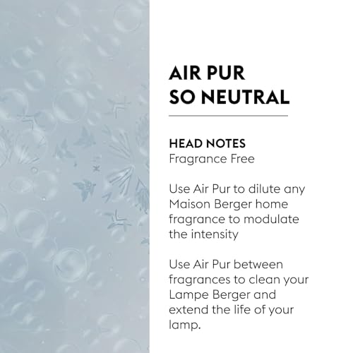 MAISON BERGER 1L Air Pur So Neutral Lampe Berger Refill - Scent-Free Odor Neutralizer