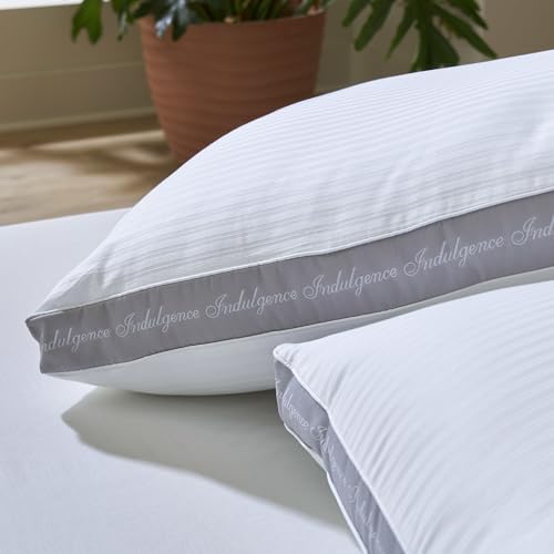 Indulgence Side Sleeper Pillow 20x28in, High Thread Count Cotton, Overfilled
