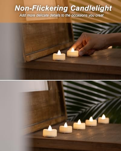 BEICHI 150-Pack Flameless Tea Lights Battery Operated Warm White Base