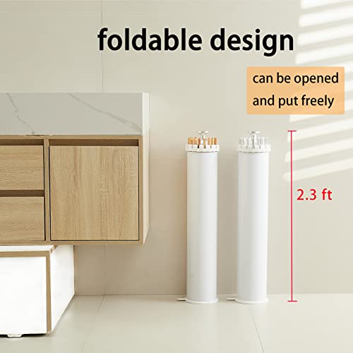 Foldable Clothes Drying Rack with Wooden Tripod - Space-Saving Laundry Stand