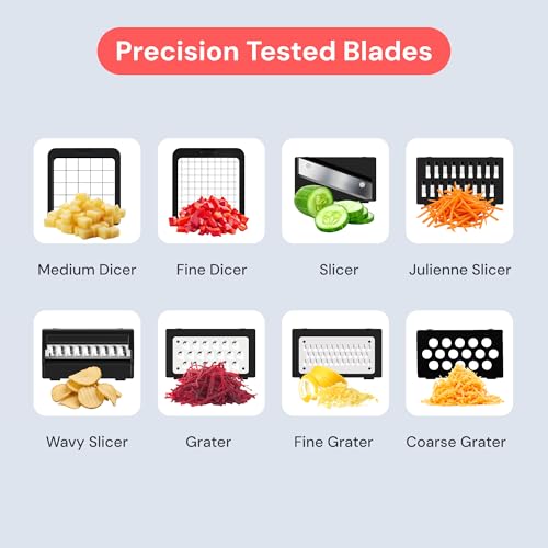 White Fullstar Pro XL Vegetable Chopper & Mandoline Slicer 11-in-1 Kitchen Tool